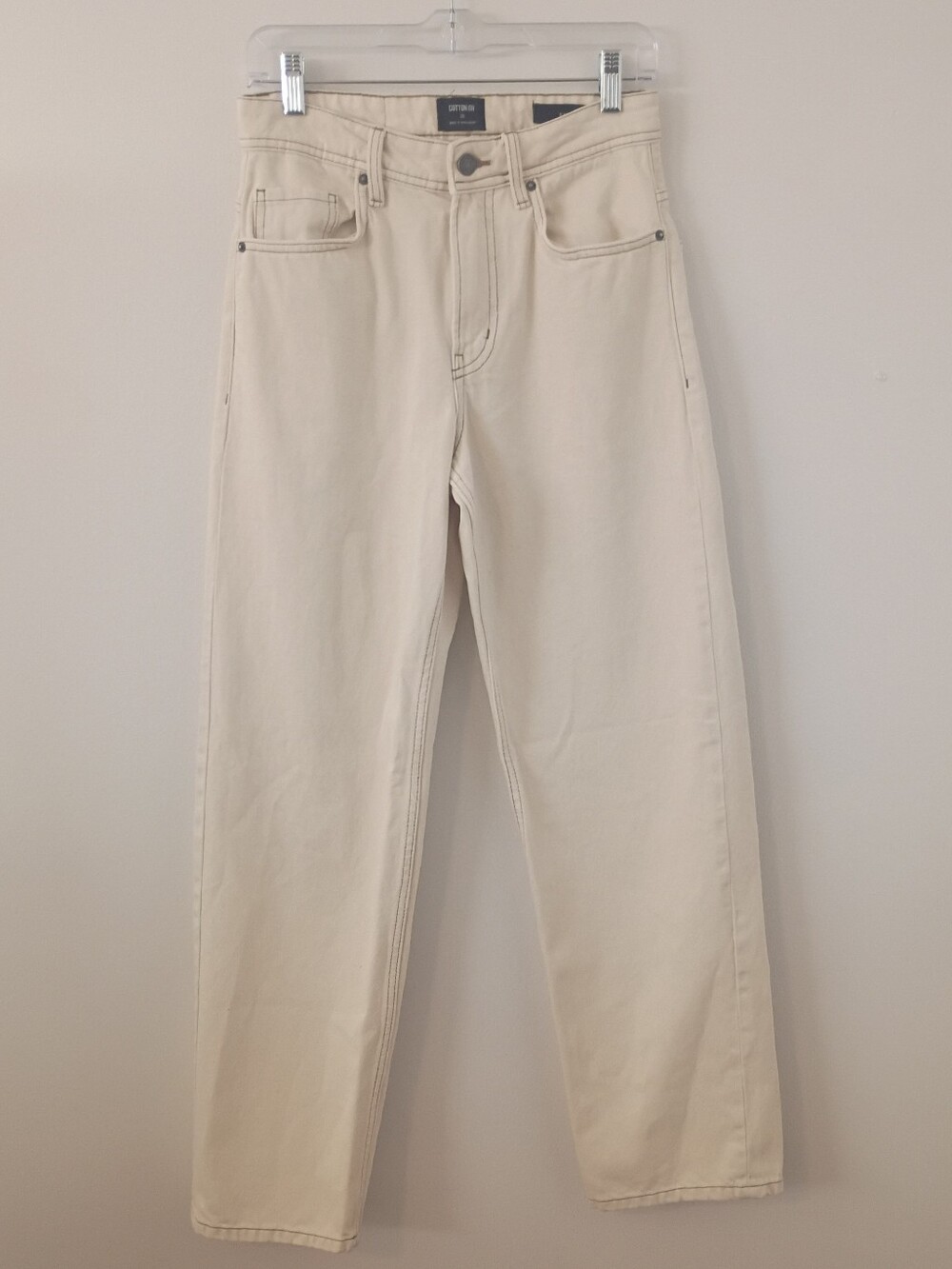 Cotton On Cream Baggy Jeans High Rise